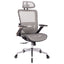 GREY Ergonomic Mesh Office Chair High Back - Adjustable Headrest with Flip-Up Arms - Korvel