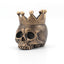 Elegant Resin Crown Skull Candle Holder
