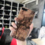 Coque de téléphone en marbre doré de luxe pour iPhone