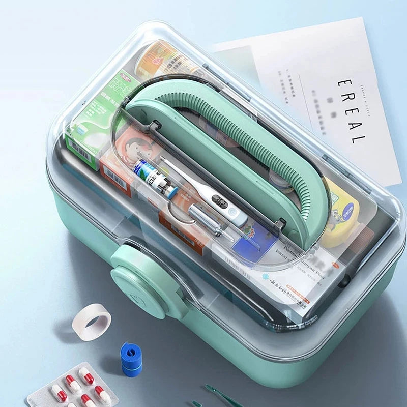 Boîte d'Organisateur de Médicaments Familiale de Grande Capacité
