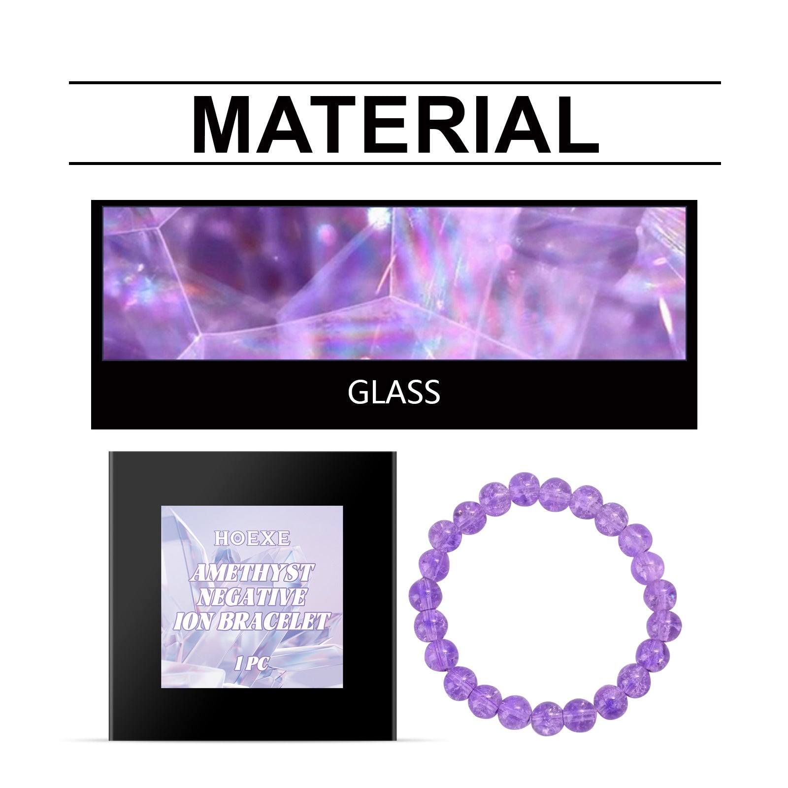 Purple Bracelet Purple Rabbit Hair Crystal Personality Trend Fashion With Purple Hand Beaded Bracelet - Korvel
