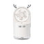 Ventilador de escritorio humidificador LED recargable por USB 3 en 1 Deer