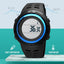SKMEI 1681 Body Temperature Men's Watch Electronic 5Bar Waterproof Long Battery Life Alarm Clock LED Healthy Male Sport Watch - Korvel