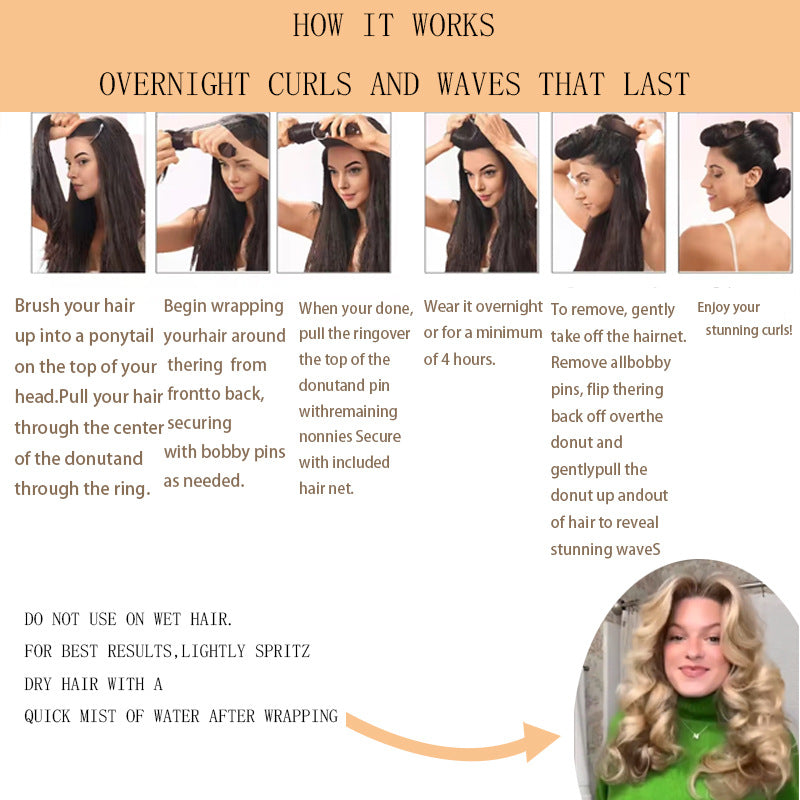 Heatless Hair Curler for Effortless Big Waves