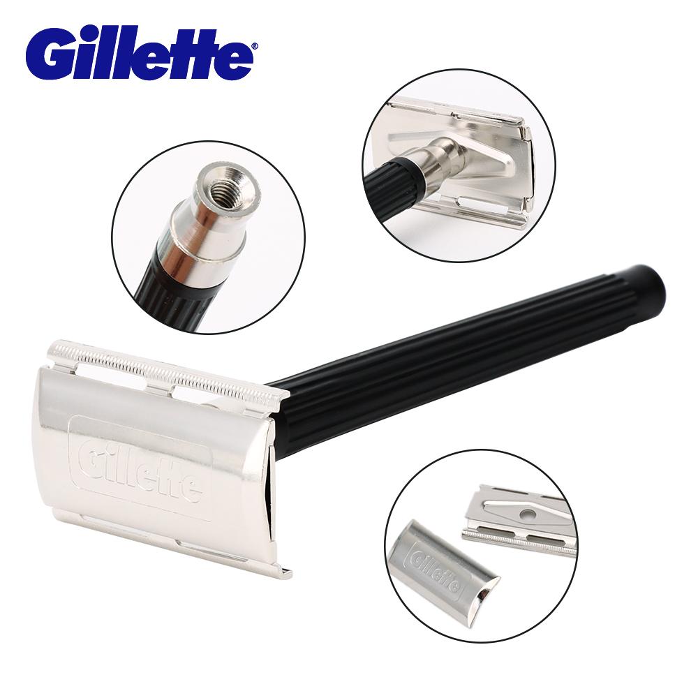 Gillette Super Blue Men Shaving Razors Knife 1 Holder With 1 Blade Official Authentic Safety Razors - Korvel