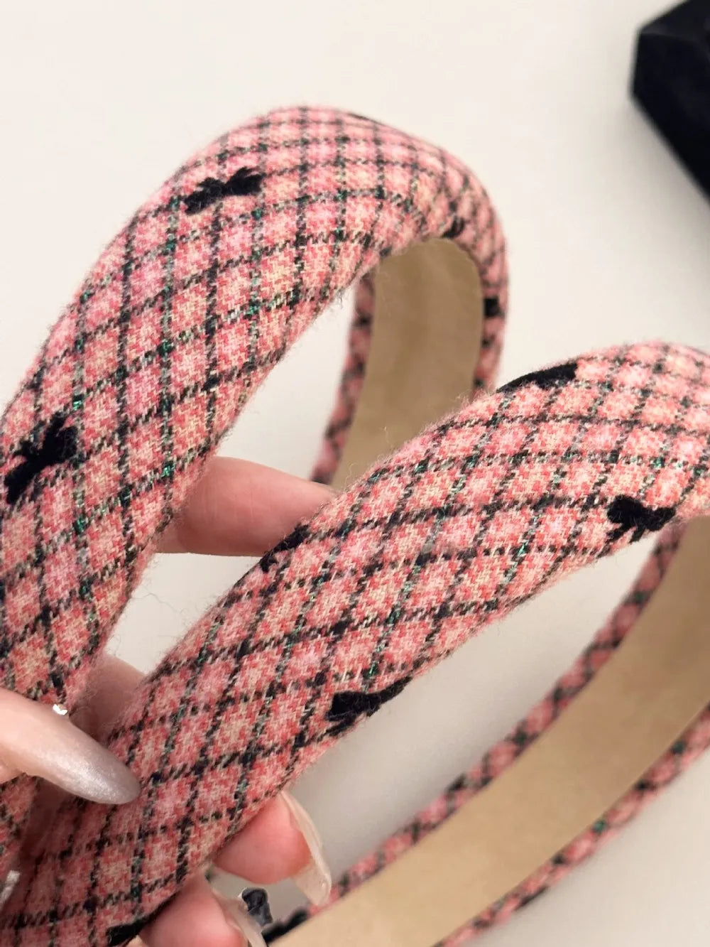 Plaid Bow Wide Headband - Korvel