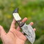 Artisan Damascus Steel Guthook Skinning Knife with Exotic Handle - 7.5” with Leather Sheath - Korvel