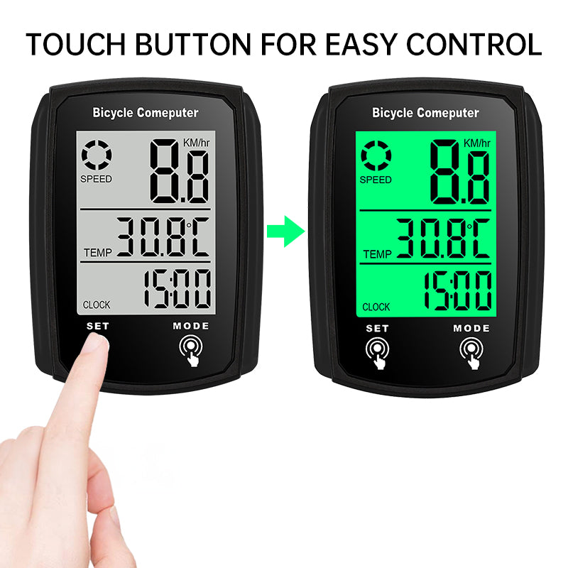 Ordinateur de vélo numérique LCD câblé - Compteur de vitesse et odomètre