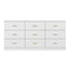 Modern White 9-Drawer Dresser for Bedroom - Ample Storage Wide Chest of Drawers, Sturdy & Safe - Korvel