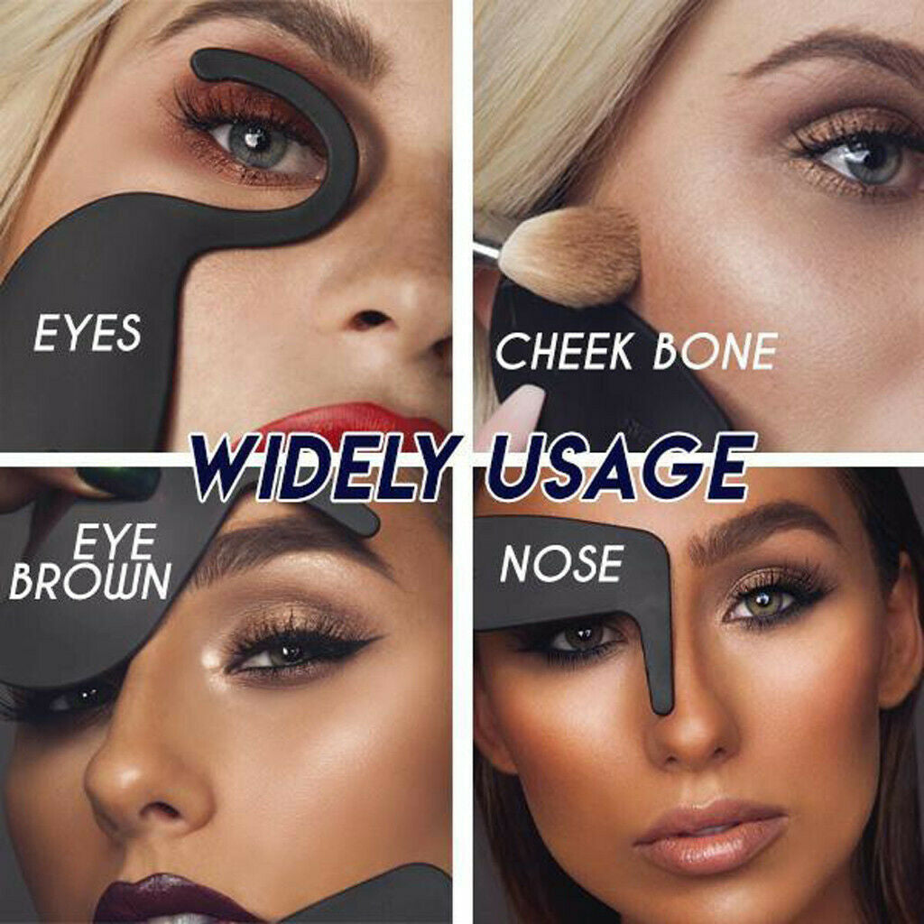 Makeup Curve Contour Mask Contourer Makeup Multifunctional Eyeliner Caliper Beauty Tool Tablet - Korvel