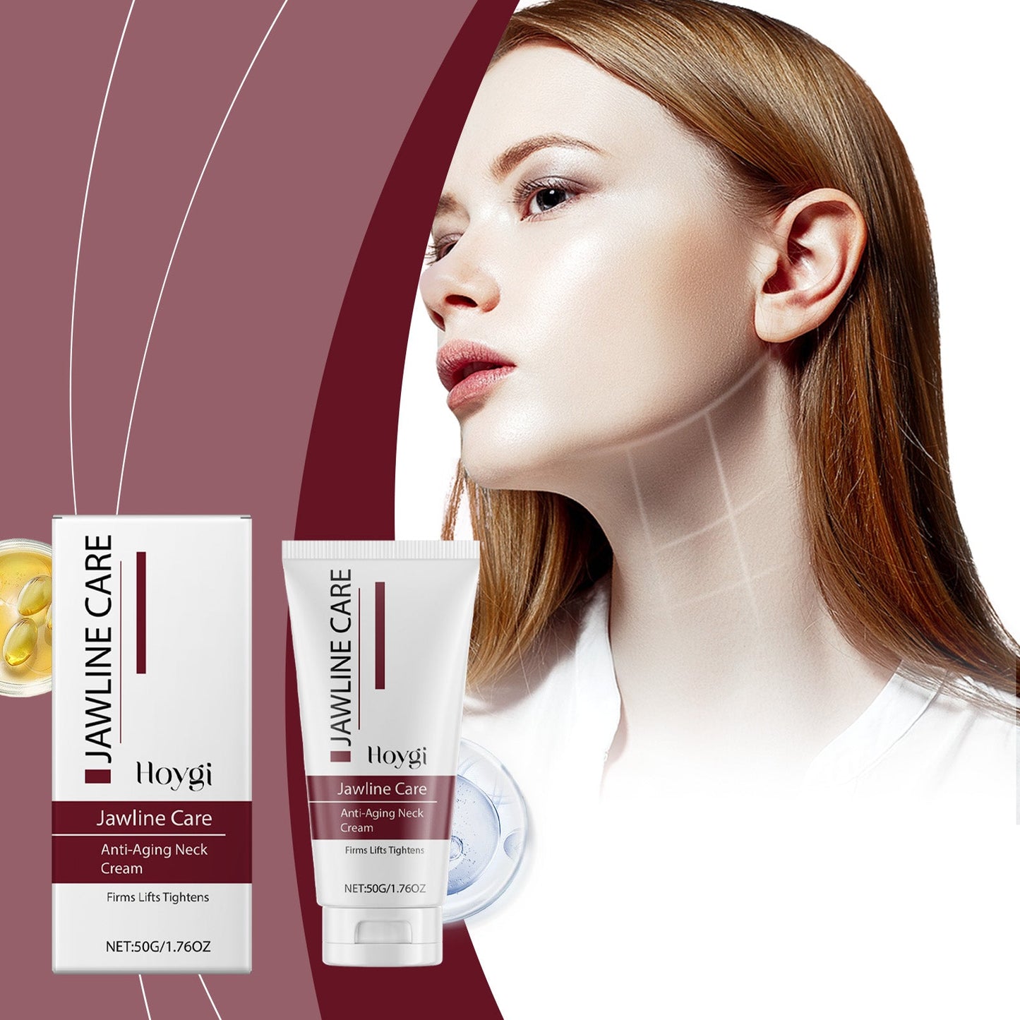 Crème raffermissante premium pour le cou pour hydratation et douceur