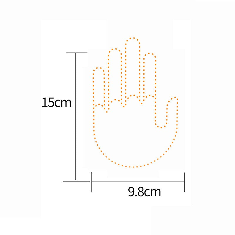 Funny Gift Gesture LED Car Middle Finger Back Window Car Sign LED Hand Novelty Car Interior Decoration Suspension In The Car - Korvel