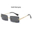 Trendy Men Women Summer Rimless Sunglasses Fashion Small Rectangle Sun Glasses Traveling Style UV400 Shades Eyewear - Korvel