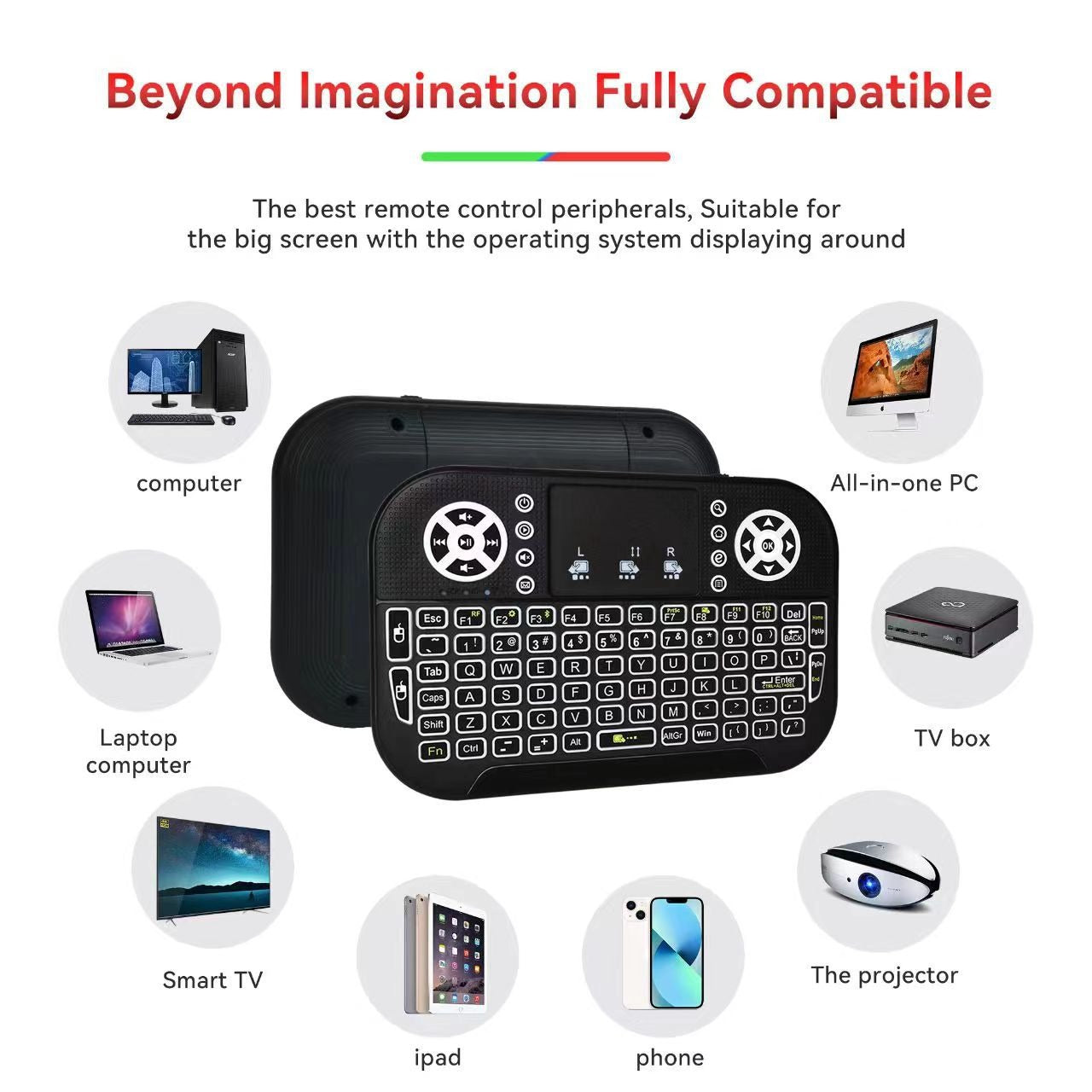 N8 Air Mini Flying Mouse Keyboard with RGB Backlight