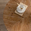 31.29"Modern Retro Splicing Round Coffee Table  Fir Wood Table Top with Cross Legs Metal Base(Same SKU:W757123560) - Korvel