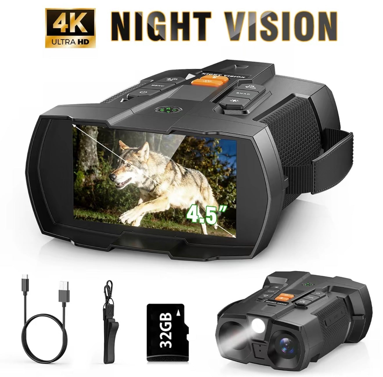 NightScope 4K Binoculars for Day and Night Exploration