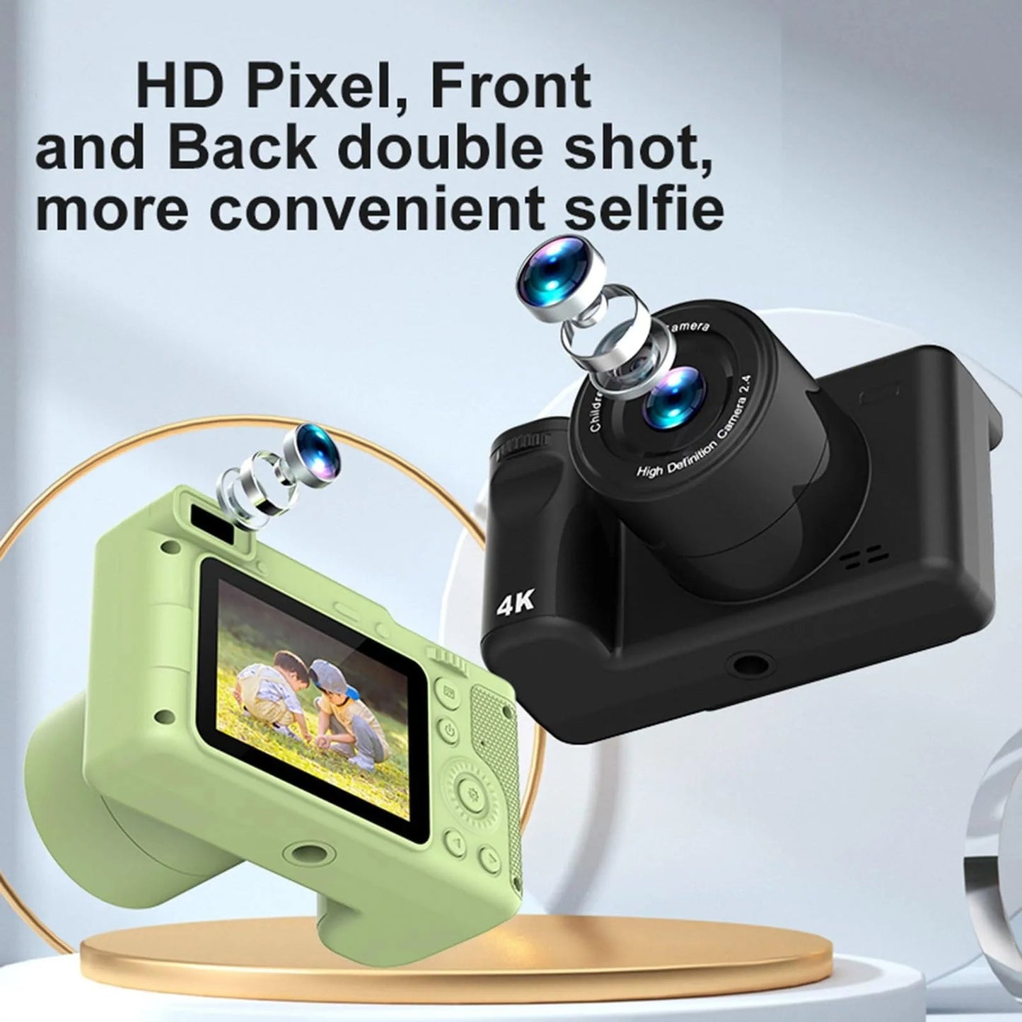 40MP Compact Digital Camera with 8X Zoom for Kids
