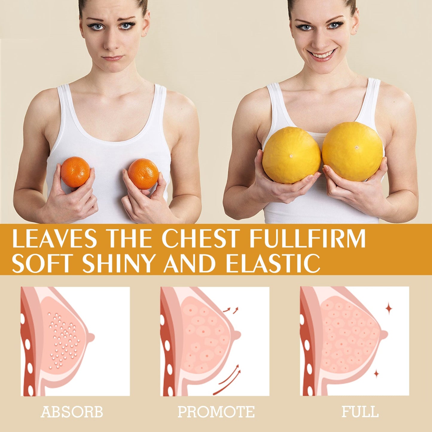 Beauty Ball Essential Oil, Firming Plump Massage Beauty Breast Care Essential Oil - Korvel