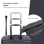 3 Piece Luggage Sets ABS Lightweight Suitcase with Two Hooks, Spinner Wheels, TSA Lock, (20/24/28) Black - Korvel