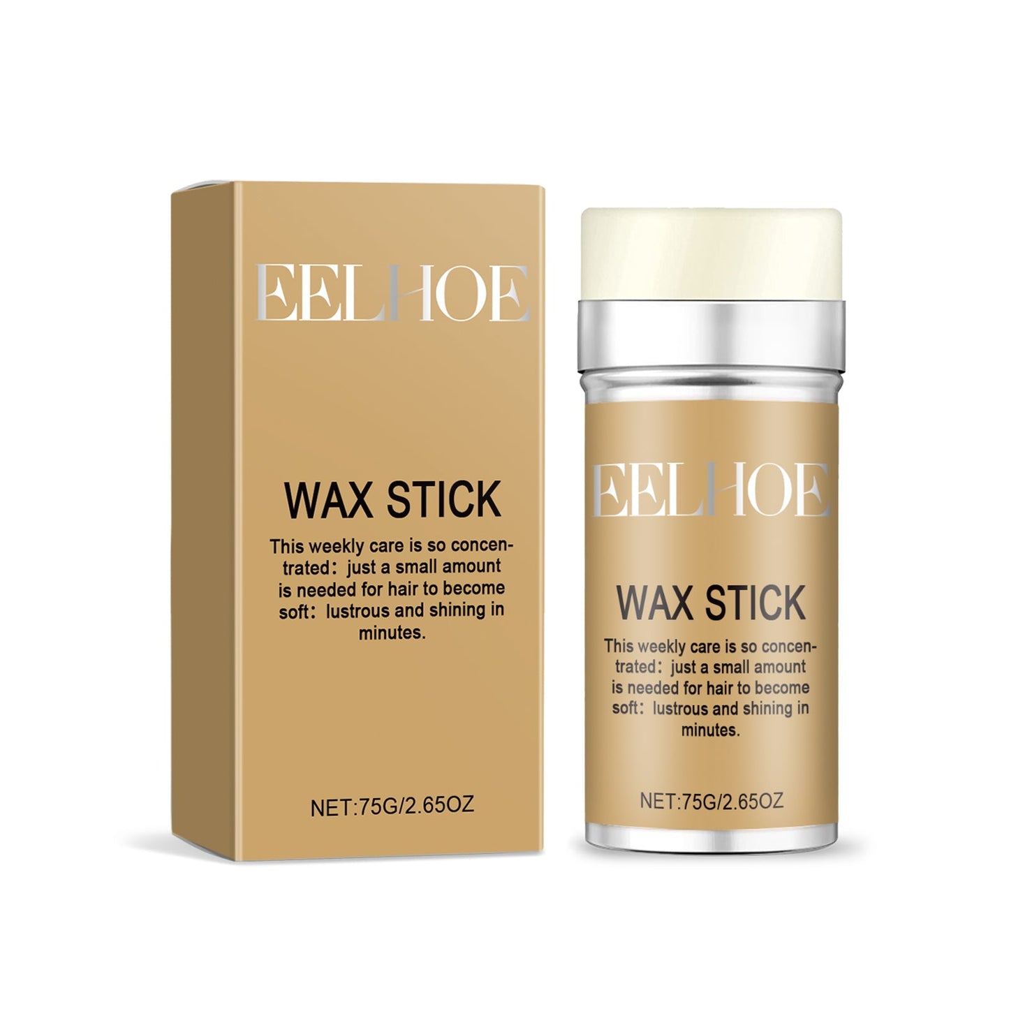 Hair Wax Wand, Hair Styling, Anti-Frizz, Hair Care Natural Shine Solid Styling Portable Hair Wax - Korvel