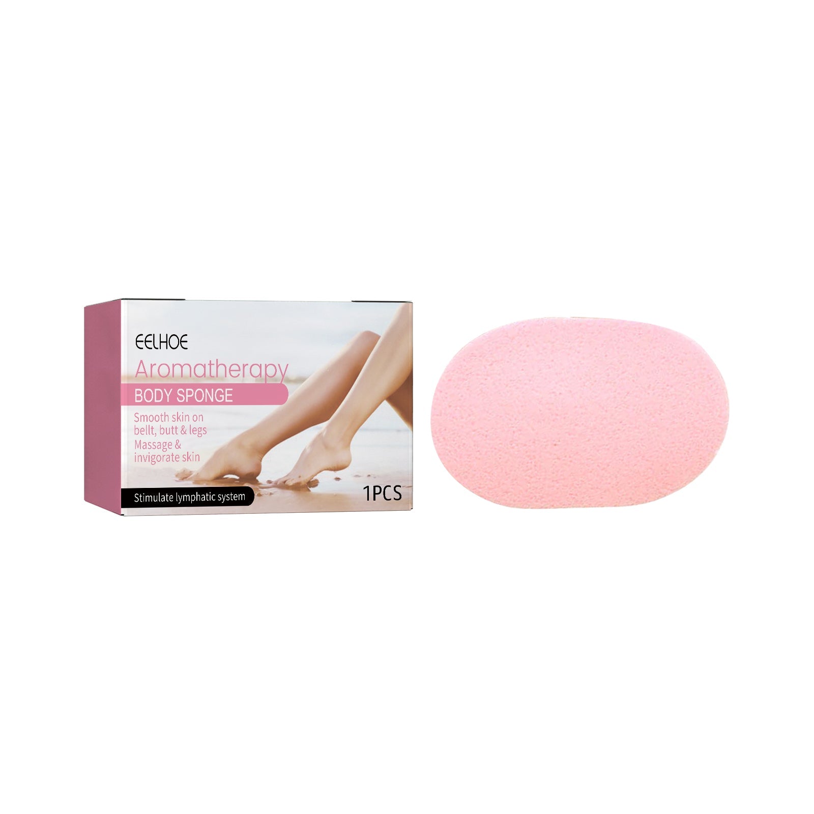 Aromatherapy Body Sponge, Firming Skin Belly Calf Arm Toning Body Cleansing Bath Sponge - Korvel