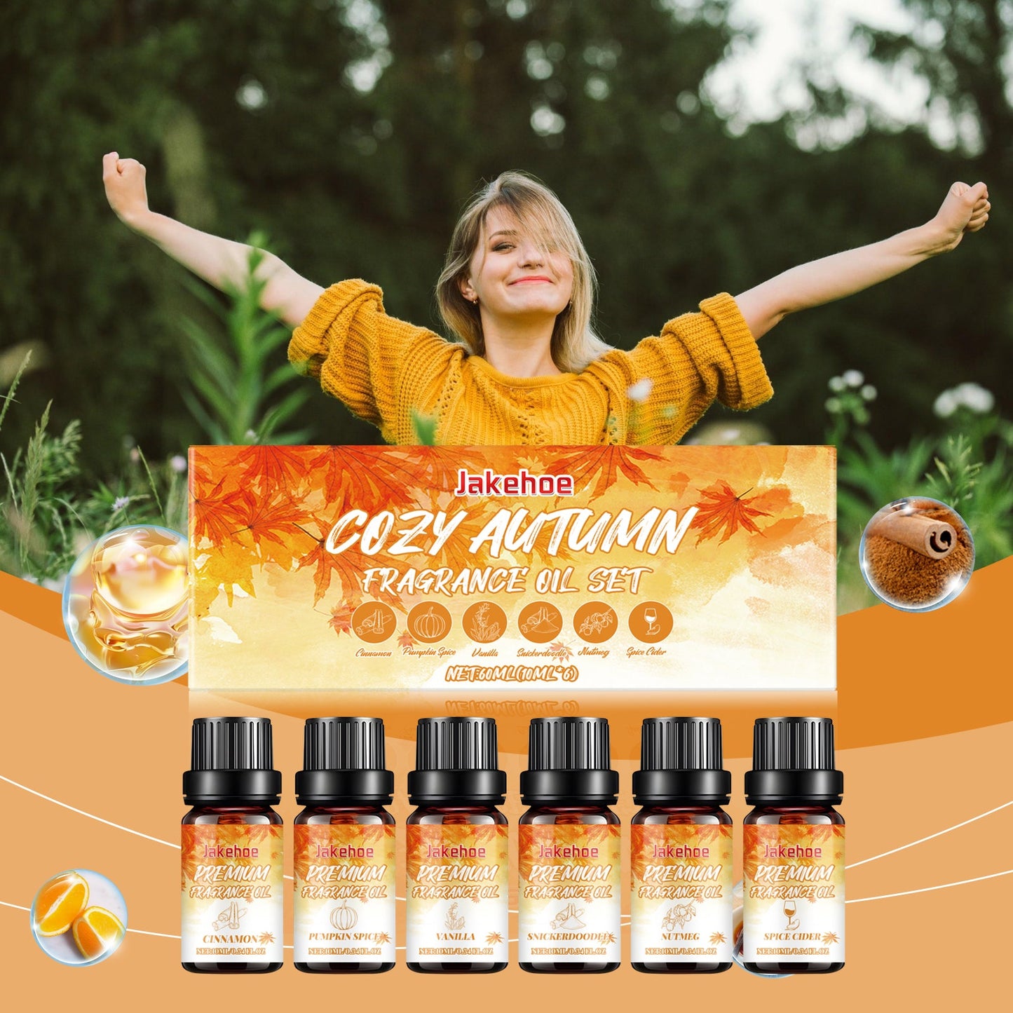 Autumn Essential Oil Set Indoor Warm Atmosphere Long-Lasting Warm Fragrance Soft Fragrance Humidifier Available - Korvel