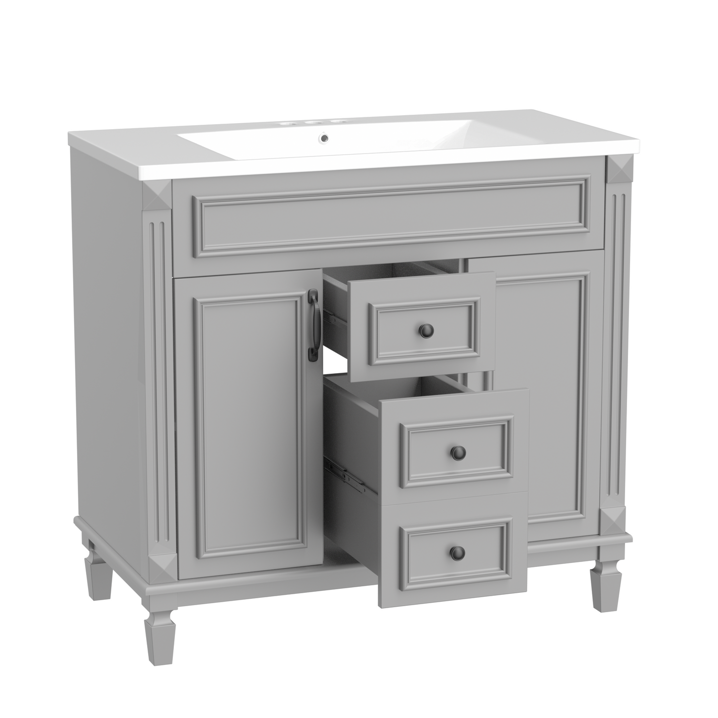 36'' Modern Bathroom Vanity with Soft Closing Doors