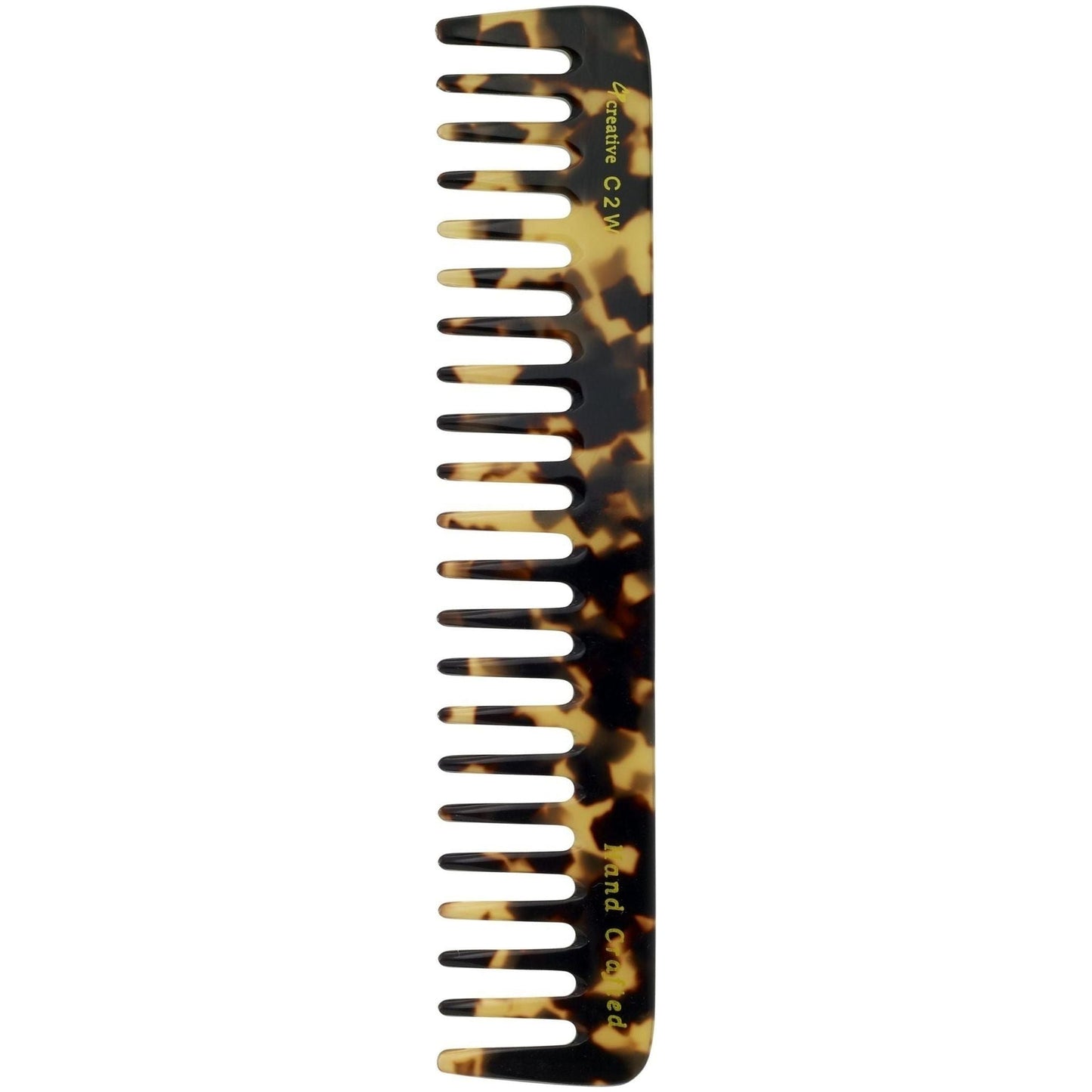 C2W Tortoise Tokyo Dark Blond Comb - Herramienta de Estilizado Premium de 8"
