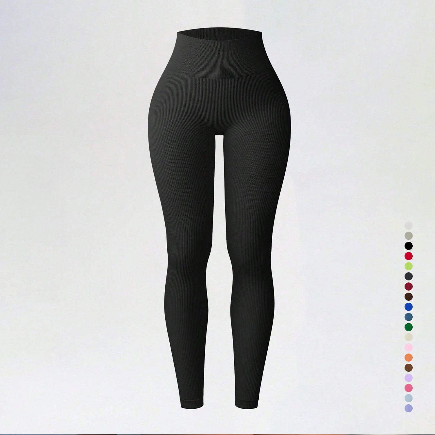 Threaded autumn and winter yoga pants seamless fitness pants high waisted sports yoga clothes leggings - Korvel