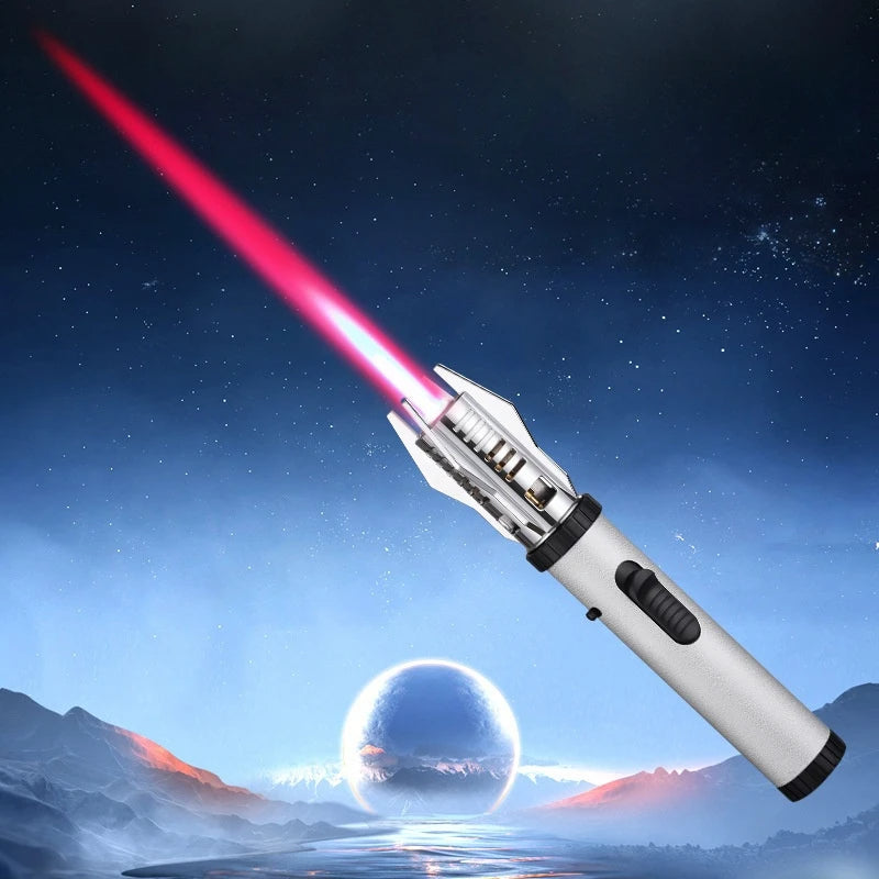 Planet Lightsaber Butane Gas Lighter 360° Use Metal Outdoor Windproof Turbine Torch Jet Lighter Gun BBQ Welding Cigar Tool - Korvel
