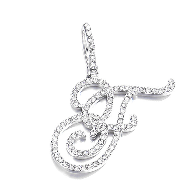Hip Hop Grass Letter Pendant with Cuban Chain