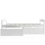 Elegant Twin Size Platform Bed with Two Drawers - White
