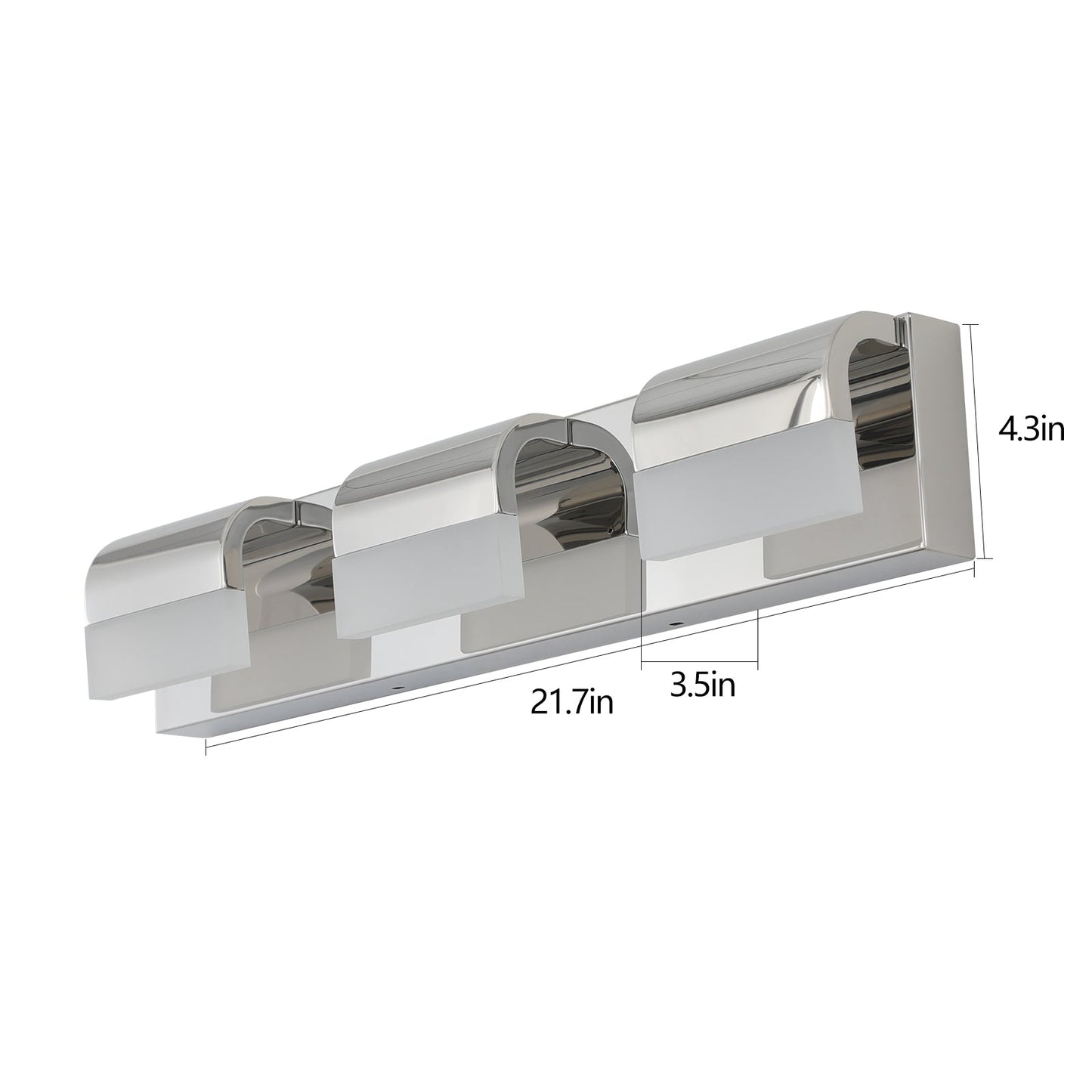 Modern 3-Light LED Bathroom Vanity Wall Light