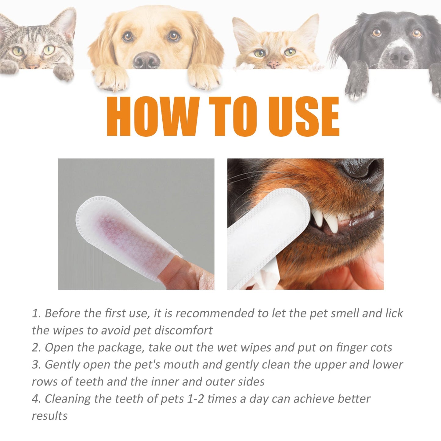 Premium Pet Dental Cleaning Finger Set for Dogs and Cats