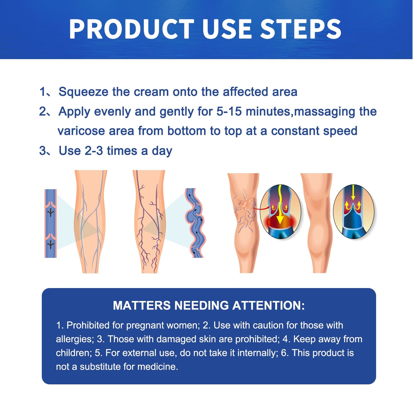Premium Vein Massage Cream for Enhanced Leg Comfort