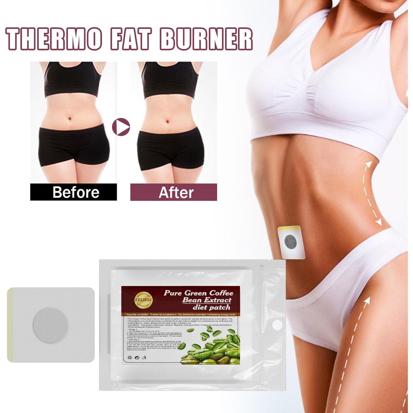 Belly Button Stick for Skin Firming and Muscle Support