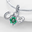 U-shaped Horseshoe Clover Wishing Tree Pendant Copper Silver Plated DIY Jewelry - Korvel