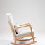 Chaise Berçante Rembourrée Classique avec Coussin Lombaire
