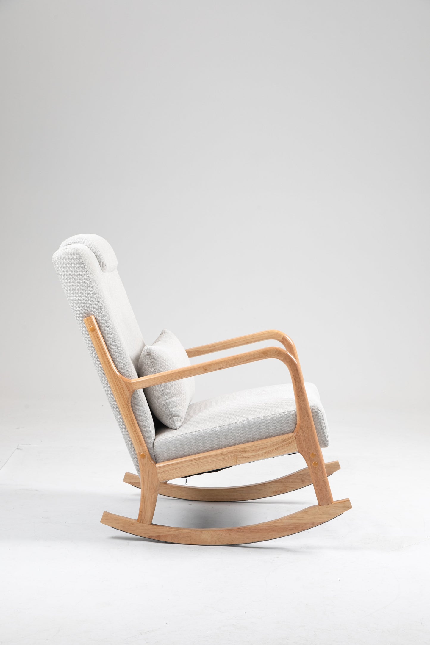 Chaise Berçante Rembourrée Classique avec Coussin Lombaire