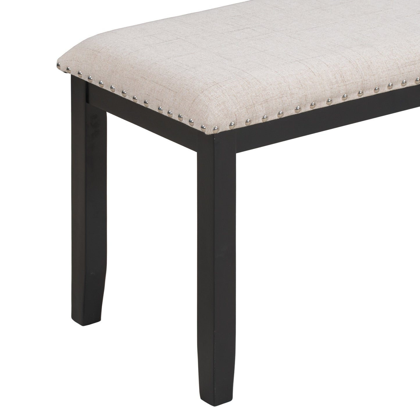 Ensemble de salle à manger moderne TREXM en 6 pièces avec table, chaises et banc