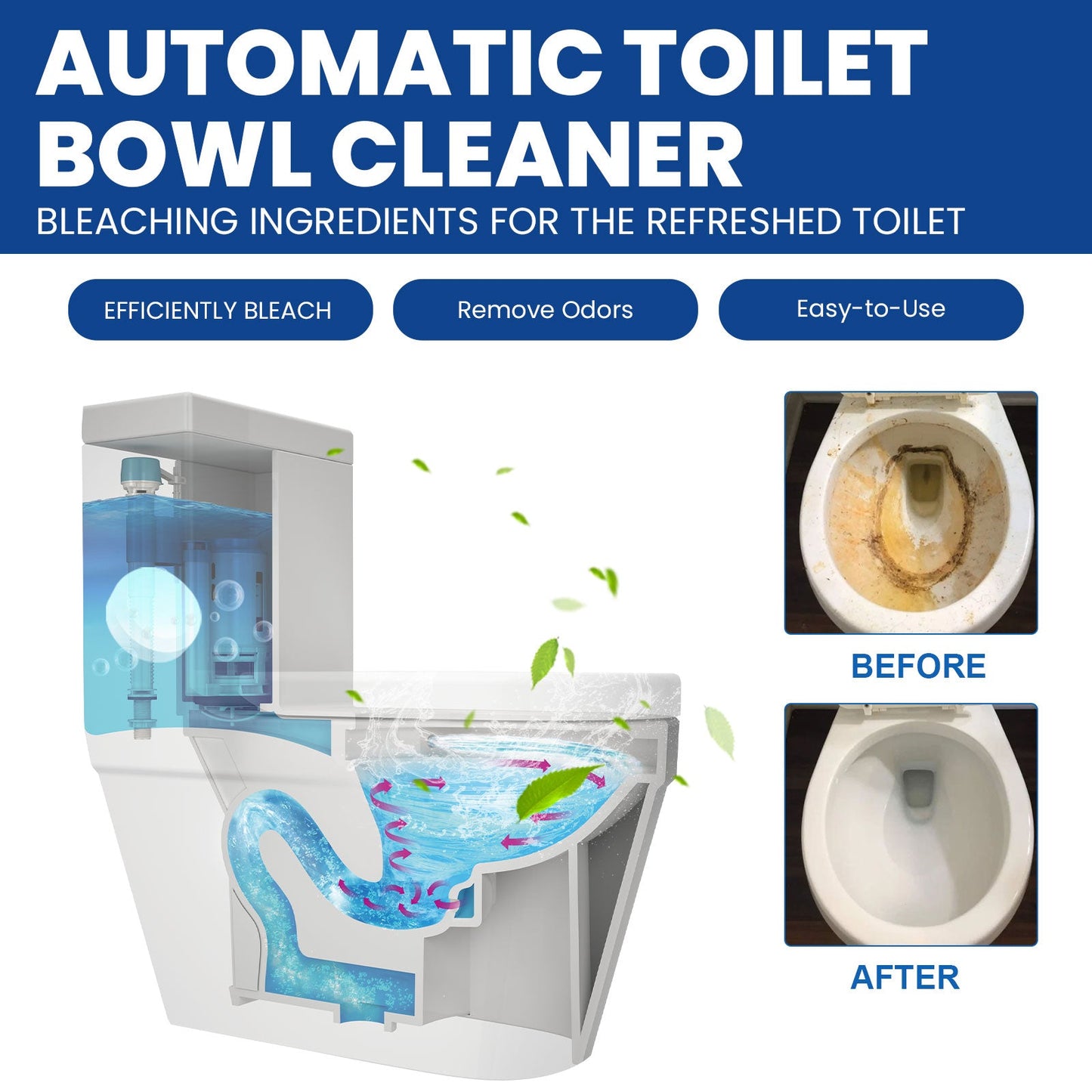 Toilet Cleaning Effervescent Tablet Household Descaling Deodorizing Odors Stains Toilet Stain Remover - Korvel