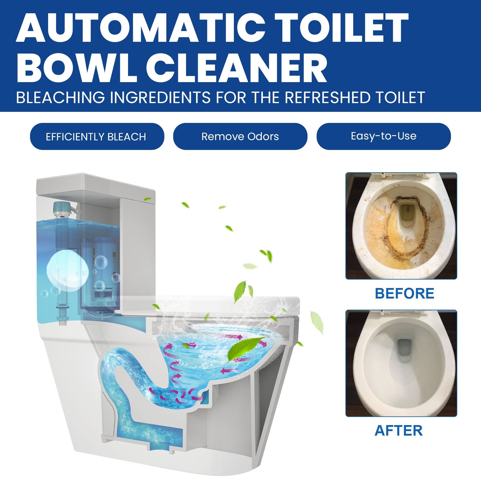 Toilet Cleaning Effervescent Tablet Household Descaling Deodorizing Odors Stains Toilet Stain Remover - Korvel