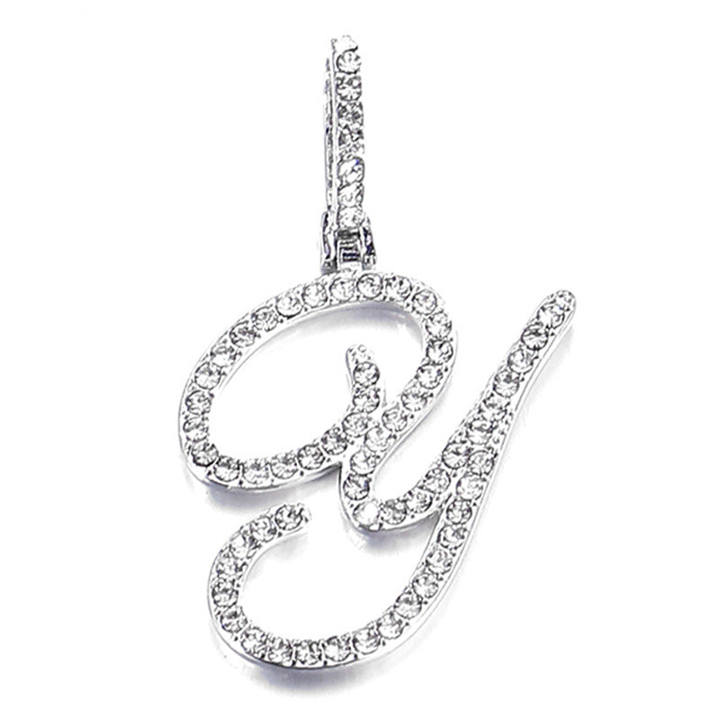 Hip Hop Grass Letter Pendant with Cuban Chain