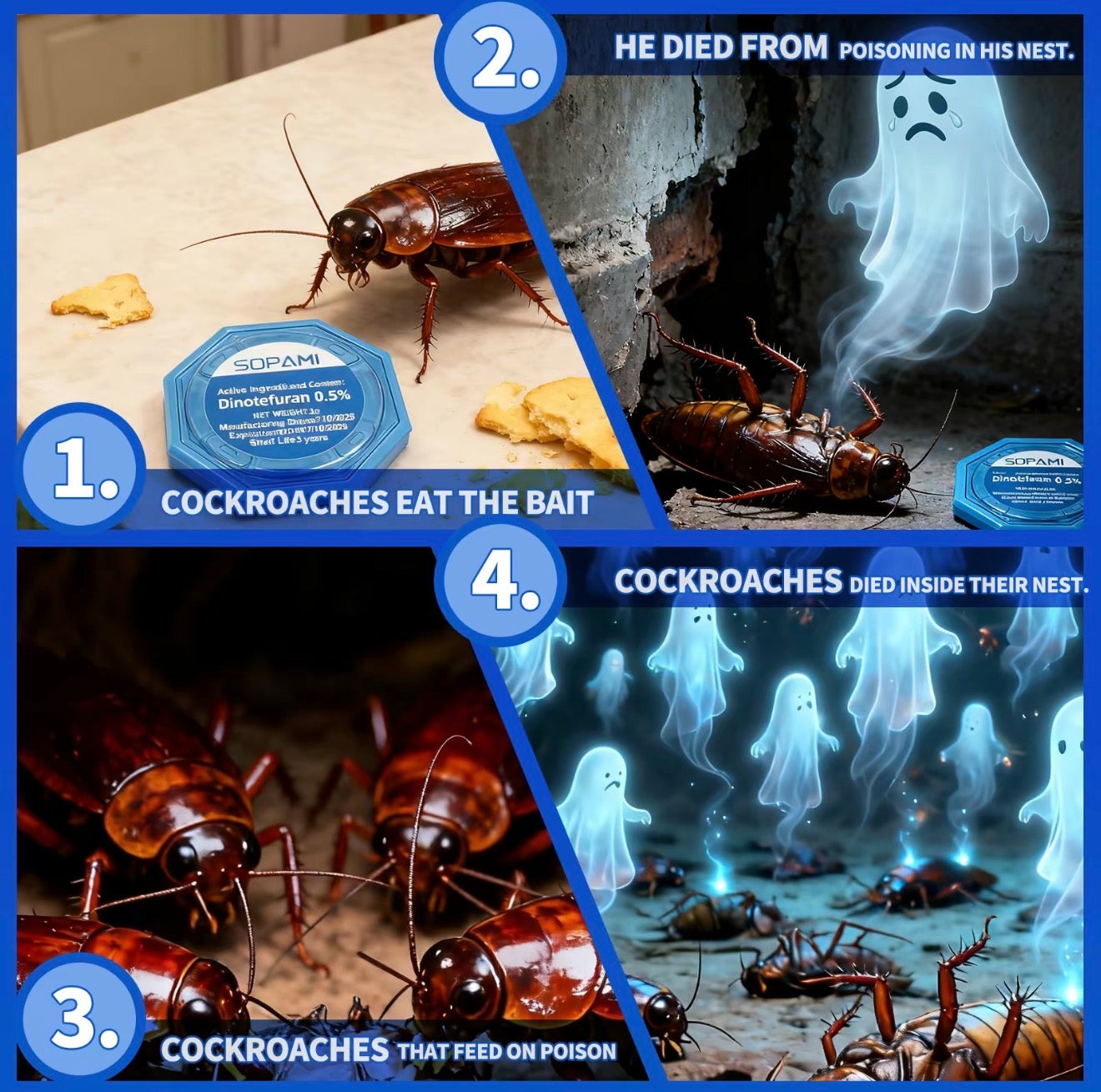 Cebo para Cucarachas RoachGuard Indoor - Solución Efectiva de Control de Plagas