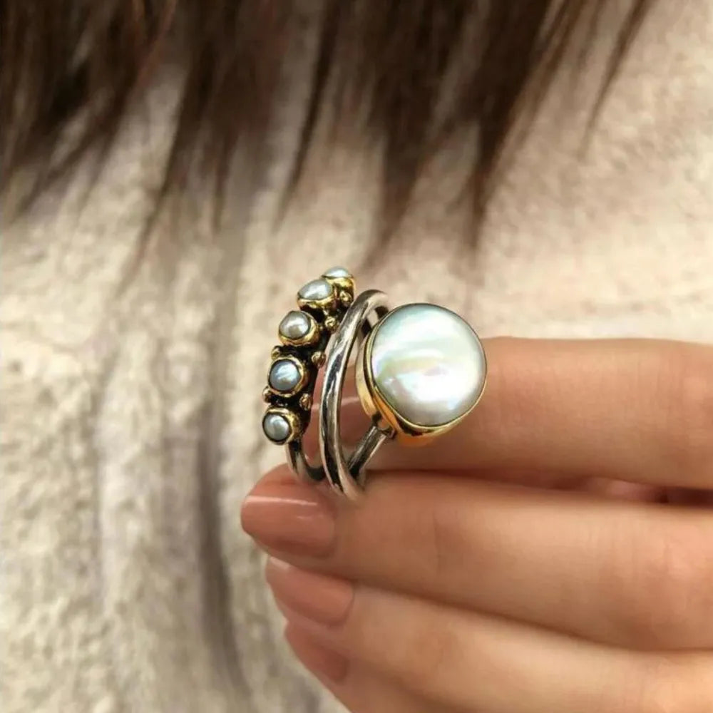 Alloy Three-Layered Open Ring - Korvel