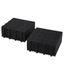 Dalles de terrasse interconnectées noires de 12 x 12 pouces - Pack de 12
