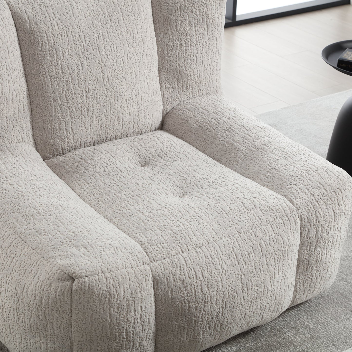 Sillón Puff Esponjoso con Espuma Viscoelástica y Otomana
