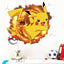 New 3D Pikachu Wall Sticker Pok é mon Wallpaper Self adhesive Cartoon Graffiti Anime Poster Children's Room PVC - Korvel