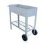 Aveyas mobile metal elevated garden bed cart, with legs, elevated flowerpot box with wheels (gray) - Korvel