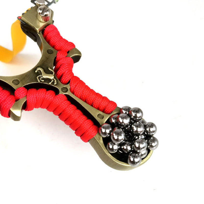Metal Flat Skin Slingshot Ferrari Built-in Small Magnet Slingshot, Free Binding, Fast Pressing Laser Infrared Slingshot - Korvel